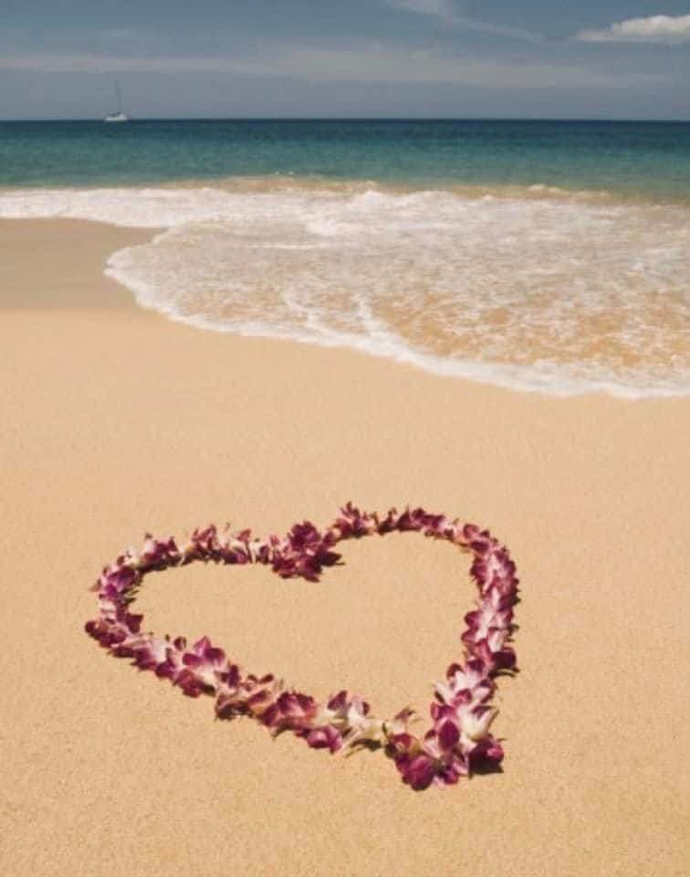 Bahamas Wedding Venue Heart on a beach